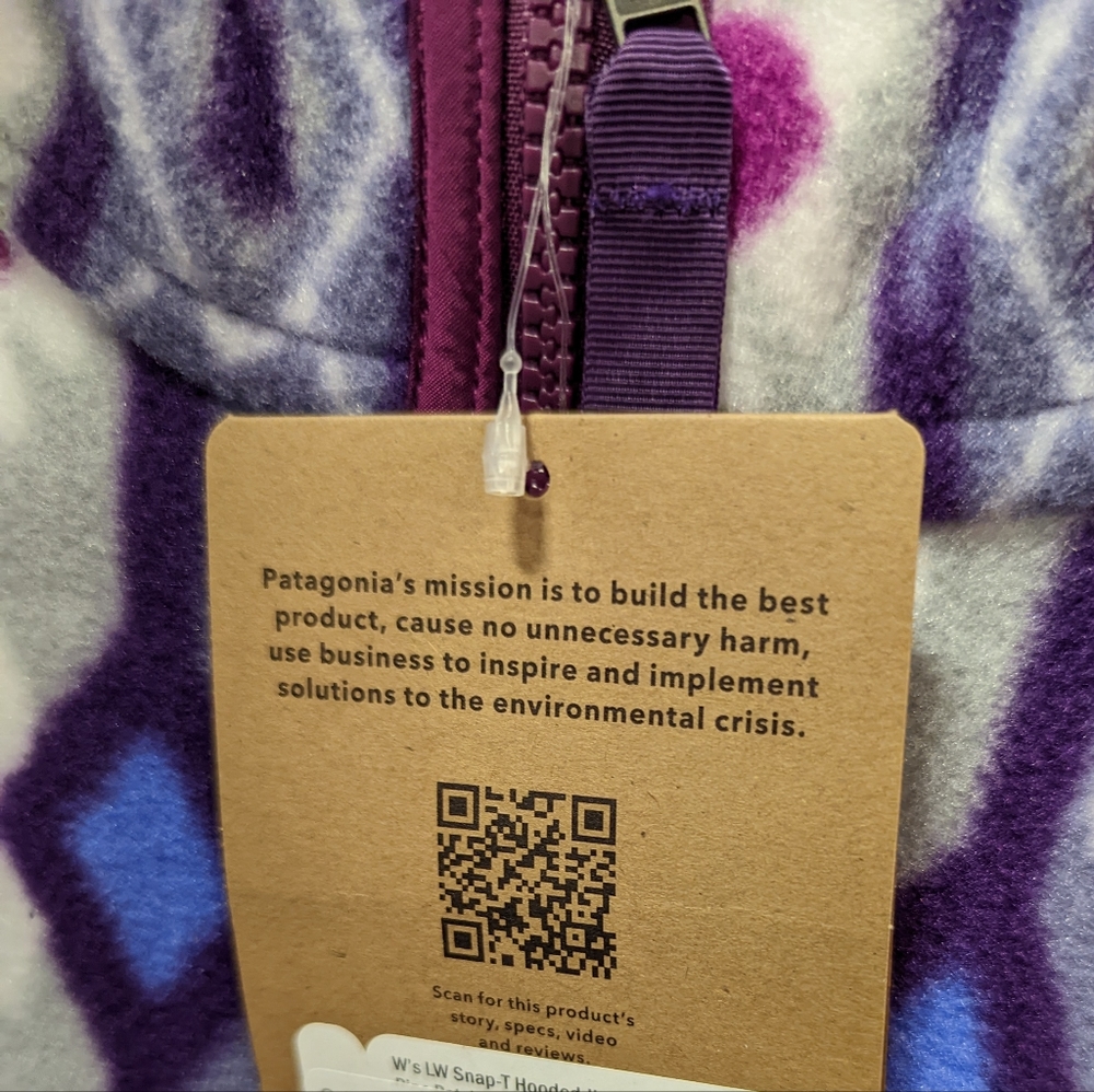 NEW Small PATAGONIA Purple LIGHTWEIGHT SNAP-T HOODED JACKET WOMEN'S Medium/L - Picture 2 of 9